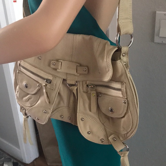 Bebe Leather Unique Shoulder Bag - Picture 8 of 8